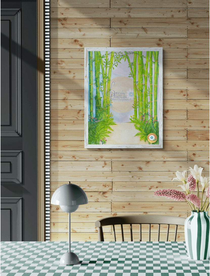 Print El helecho y el bambú